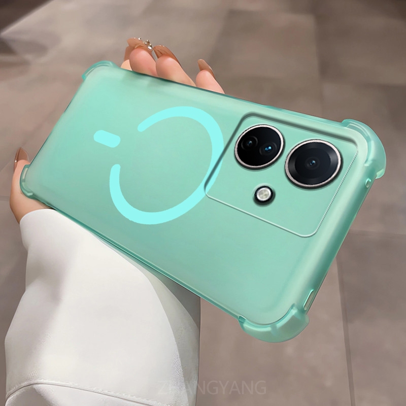 Ốp Lưng Cho OPPO A79 5G Vỏ Điện Thoại Vòng Từ Tính Hình Chữ C Thiết Kế Mới Với Ốp Mềm TPU Cao Cấp Bốn Góc Chống Rơi