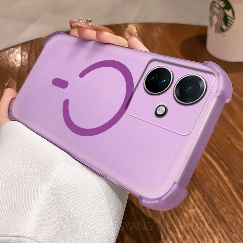 Ốp Lưng Cho OPPO A79 5G Vỏ Điện Thoại Vòng Từ Tính Hình Chữ C Thiết Kế Mới Với Ốp Mềm TPU Cao Cấp Bốn Góc Chống Rơi