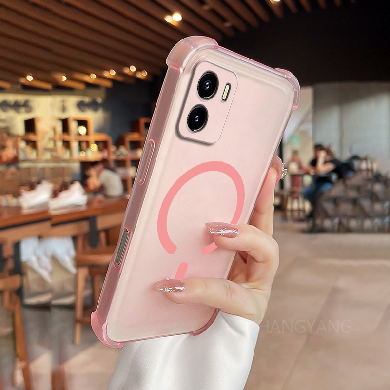 Ốp Lưng Dành Cho vivo Y15S Y15A Ốp Điện Thoại Vòng Từ Hình Chữ C Thiết Kế Mới Với Ốp Mềm TPU Cao Cấp Bốn Góc Chống Rơi