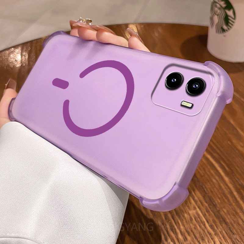 Ốp Lưng Dành Cho vivo Y15S Y15A Ốp Điện Thoại Vòng Từ Hình Chữ C Thiết Kế Mới Với Ốp Mềm TPU Cao Cấp Bốn Góc Chống Rơi