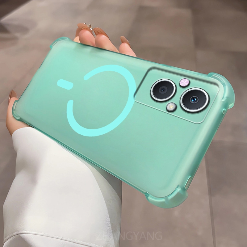 Ốp Lưng Cho OPPO RENO 7Z 5G RENO 8Z 5G Vỏ Điện Thoại Vòng Từ Tính Hình Chữ C Thiết Kế Mới Với Vỏ Mềm TPU Cao Cấp Bốn Góc Chống Rơi