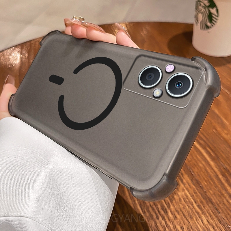 Ốp Lưng Cho OPPO RENO 7Z 5G RENO 8Z 5G Vỏ Điện Thoại Vòng Từ Tính Hình Chữ C Thiết Kế Mới Với Vỏ Mềm TPU Cao Cấp Bốn Góc Chống Rơi