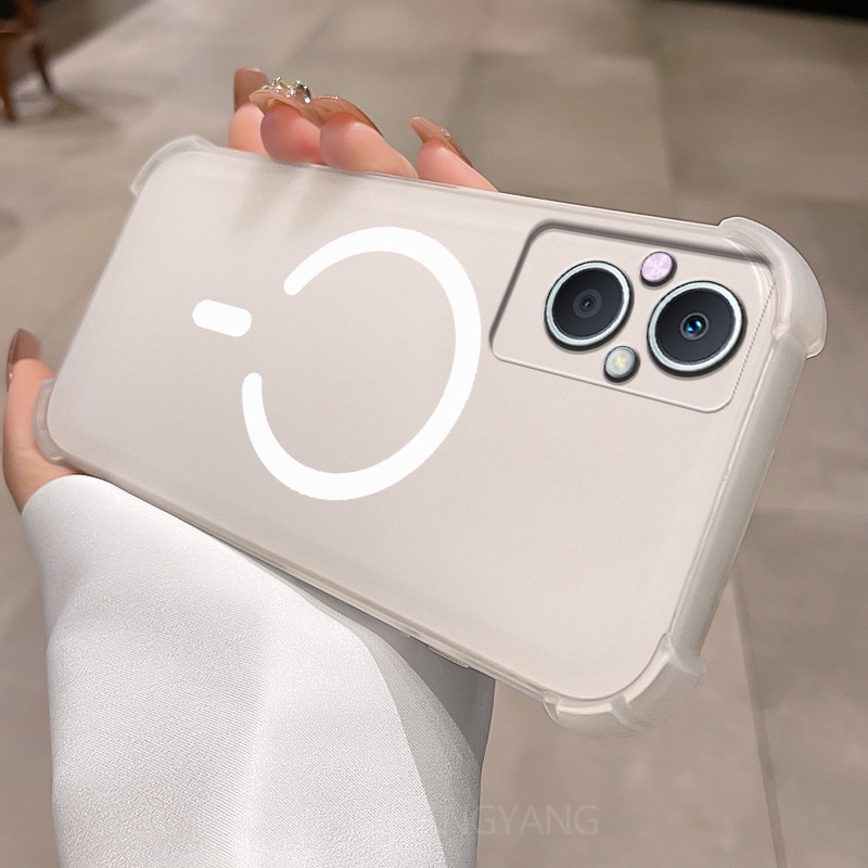 Ốp Lưng Cho OPPO RENO 7Z 5G RENO 8Z 5G Vỏ Điện Thoại Vòng Từ Tính Hình Chữ C Thiết Kế Mới Với Vỏ Mềm TPU Cao Cấp Bốn Góc Chống Rơi