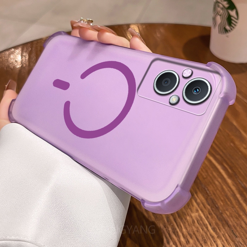 Ốp Lưng Cho OPPO RENO 7Z 5G RENO 8Z 5G Vỏ Điện Thoại Vòng Từ Tính Hình Chữ C Thiết Kế Mới Với Vỏ Mềm TPU Cao Cấp Bốn Góc Chống Rơi