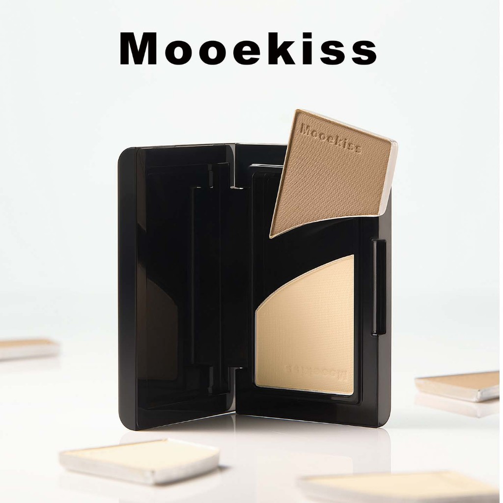 Bảng trang điểm tạo khối mooekiss hai màu, bóng mũi, bóng cạnh, mờ, highlight làm sáng, bảng tạo khối và highlight tích hợp