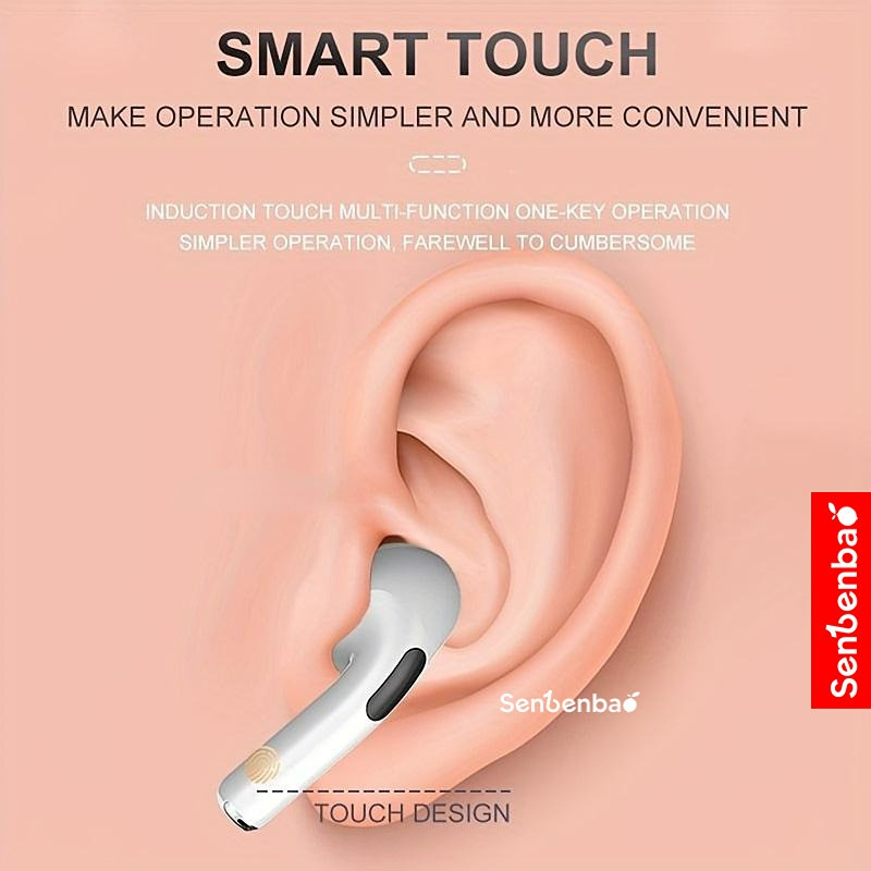 Tai nghe bluetooth không dây NEW Pro 6 TWS có micro hỗ trợ tập thể thao thích hợp cho