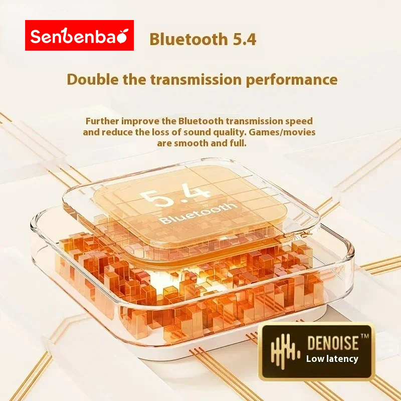 Senbenbao Pro5 max Tai nghe Bluetooth không dây nhét tai, mic tích hợp