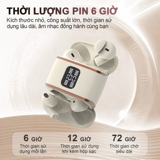 Y26 (2 cặp tai nghe) Mới Nhất Chuôi Ngắn Tai Nghe Đôi, 1 Cặp tai nghe nhét tai và 1 Cặp tai nghe bán nhét tai, Nghe nhạc liên tục hơn 30 giờ, Âm thanh nổi cấp độ HiFi, Chống nước IPX5, Kích thước siêu nhỏ gọn, Đeo như không đeo, Với iPhone và Android