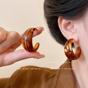 Bông tai hình học thời trang Retro với thiết kế Meridian độc đáo