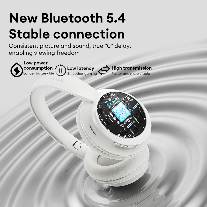 Tai nghe Bluetooth Hyundai HY-T02 MAX Chất lượng âm thanh HIFI Độ trễ thấp Giảm tiếng ồn HD Gaming Bluetooth 5.4 | BigBuy360 - bigbuy360.vn