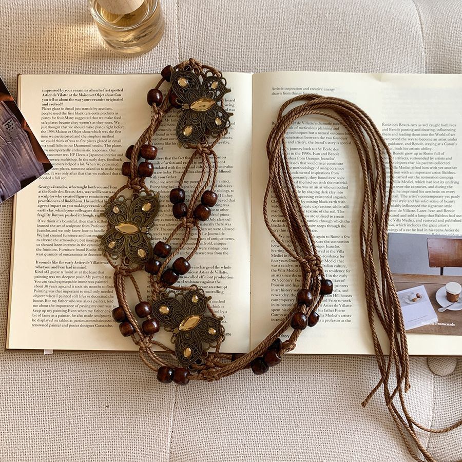 Retro Thắt lưng bướm bohemian phong cách dân tộc, chất lượng cao cấp