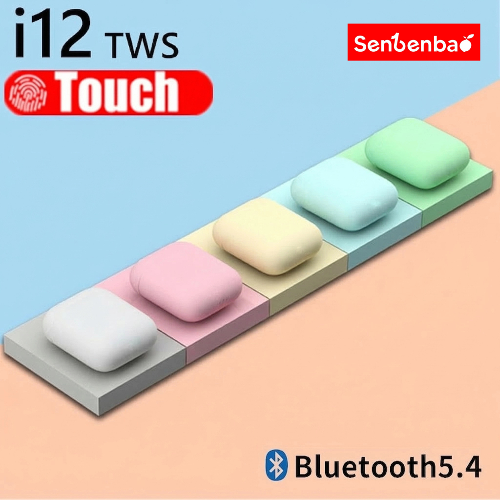 Tai nghe Bluetooth không dây i12TWS chính hãng - Pin 200mAh dài, khử tiếng ồn, có Mic, Âm thanh nổi tuyệt vời cho mọi điện thoạiWit