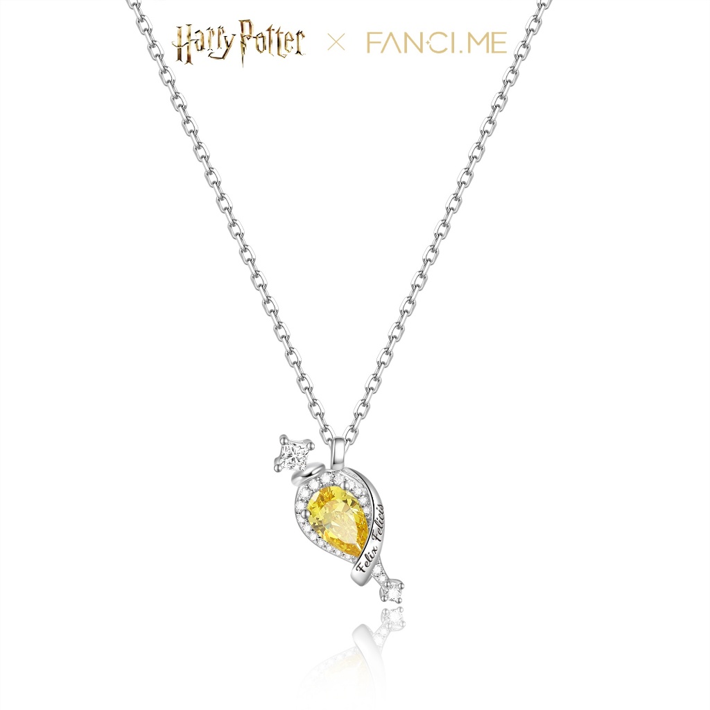 FANCIME x Harry Potter Felix Felicis Chúc may mắn và hạnh phúc Vòng cổ bạc Sterling