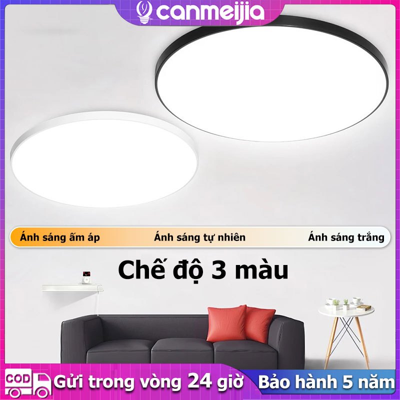đèn trang trí phòng ngủ Có Kèm Điều Khiển Từ Xa 3 màu Có thể điều chỉnh độ sáng một cách thông minh /Siêu Mỏng Hình Tròn chống ẩm đèn trần phòng ngủ phòng khách