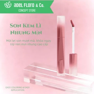 【Adel Floro &Co.】Son Lì Nhung Velvex | Mịn nhung, Lì mượt, Bền màu, Đầu cọ đặc biệt, Dưỡng ẩm