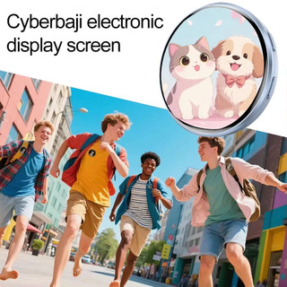 Anime E-Badge Hiển Thị Pin Màn Hình Cảm Ứng 1.7 Inch Nút LED Màn Hình Cảm Ứng Khung Ảnh Có Video Phát Lại