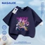 Áo thun ngắn tay cotton màu đen cho trẻ em NASA, phong cách hình ảnh nhóm nhạc nữ Kpop, dành cho bé 3-16 tuổi, áo sơ mi dáng rộng thoải mái