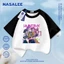 Áo thun ngắn tay cotton màu đen cho trẻ em NASA, phong cách hình ảnh nhóm nhạc nữ Kpop, dành cho bé 3-16 tuổi, áo sơ mi dáng rộng thoải mái