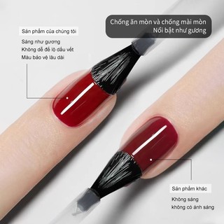Làm móng tay Đế cao su chức năng Dính gia cố Lớp niêm phong mạ pha lê Siêu sáng Chống
