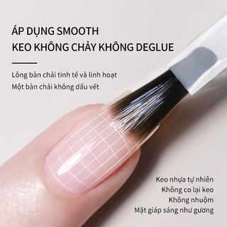 Làm móng tay Đế cao su chức năng Dính gia cố Lớp niêm phong mạ pha lê Siêu sáng Chống