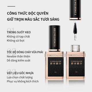 Làm móng tay Đế cao su chức năng Dính gia cố Lớp niêm phong mạ pha lê Siêu sáng Chống
