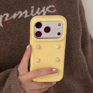 Ốp lưng cứng da hoa hình trái tim tương thích cho iPhone 14 pro max 15 pro max 16 pro max 17 pro max