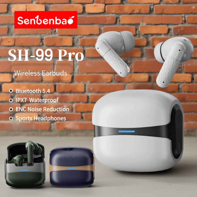Senbenbao SH-99TWS Tai nghe không dây Bluetooth Điều khiển cảm ứng Tai nghe âm thanh nổi Tai nghe thể thao Mic tích hợp cho điện thoại thông minh