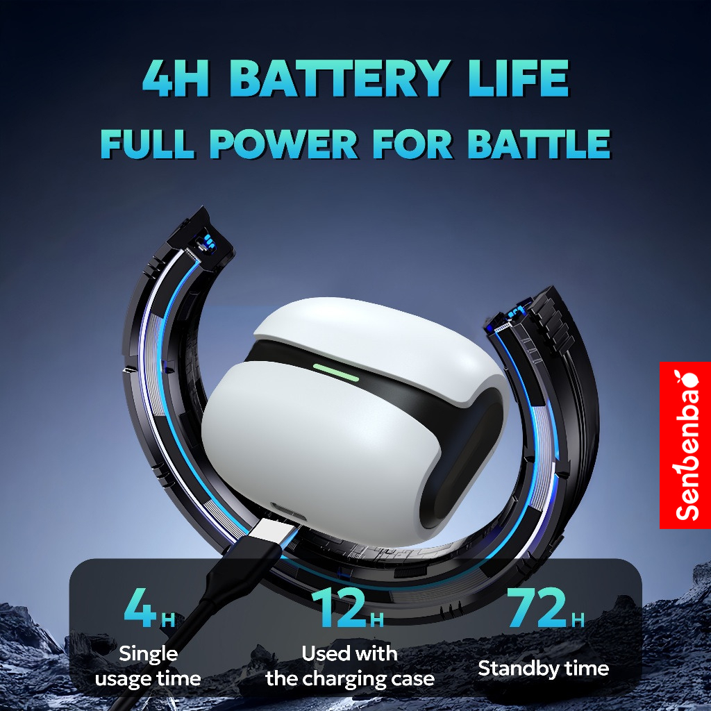 Senbenbao SH-99TWS Tai nghe không dây Bluetooth Điều khiển cảm ứng Tai nghe âm thanh nổi Tai nghe thể thao Mic tích hợp cho điện thoại thông minh