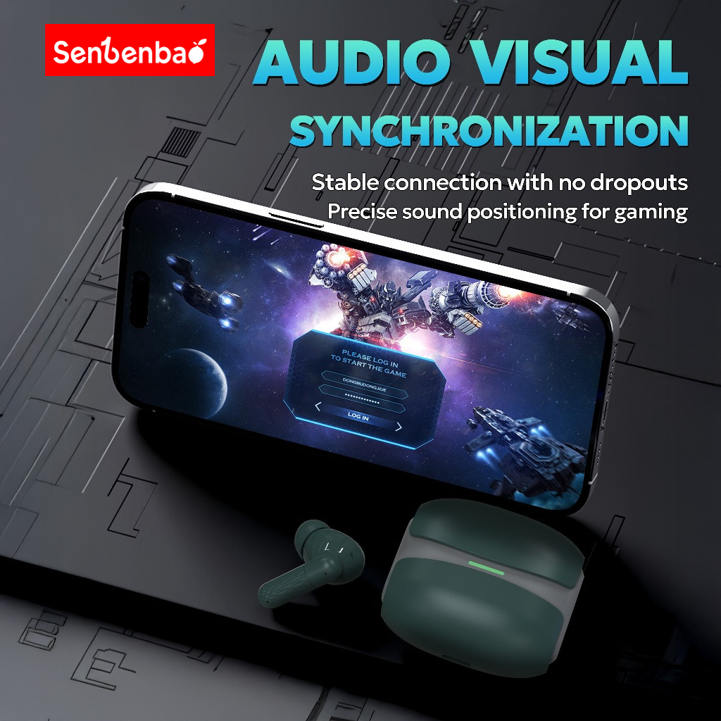 Senbenbao SH-99TWS Tai nghe không dây Bluetooth Điều khiển cảm ứng Tai nghe âm thanh nổi Tai nghe thể thao Mic tích hợp cho điện thoại thông minh