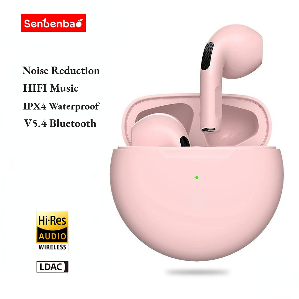 Senbenbao Pro6TWS Touch Wireless Bluetooth 5.4 Tai nghe âm nhạc thanh thể thao cho điện thoại thông minh