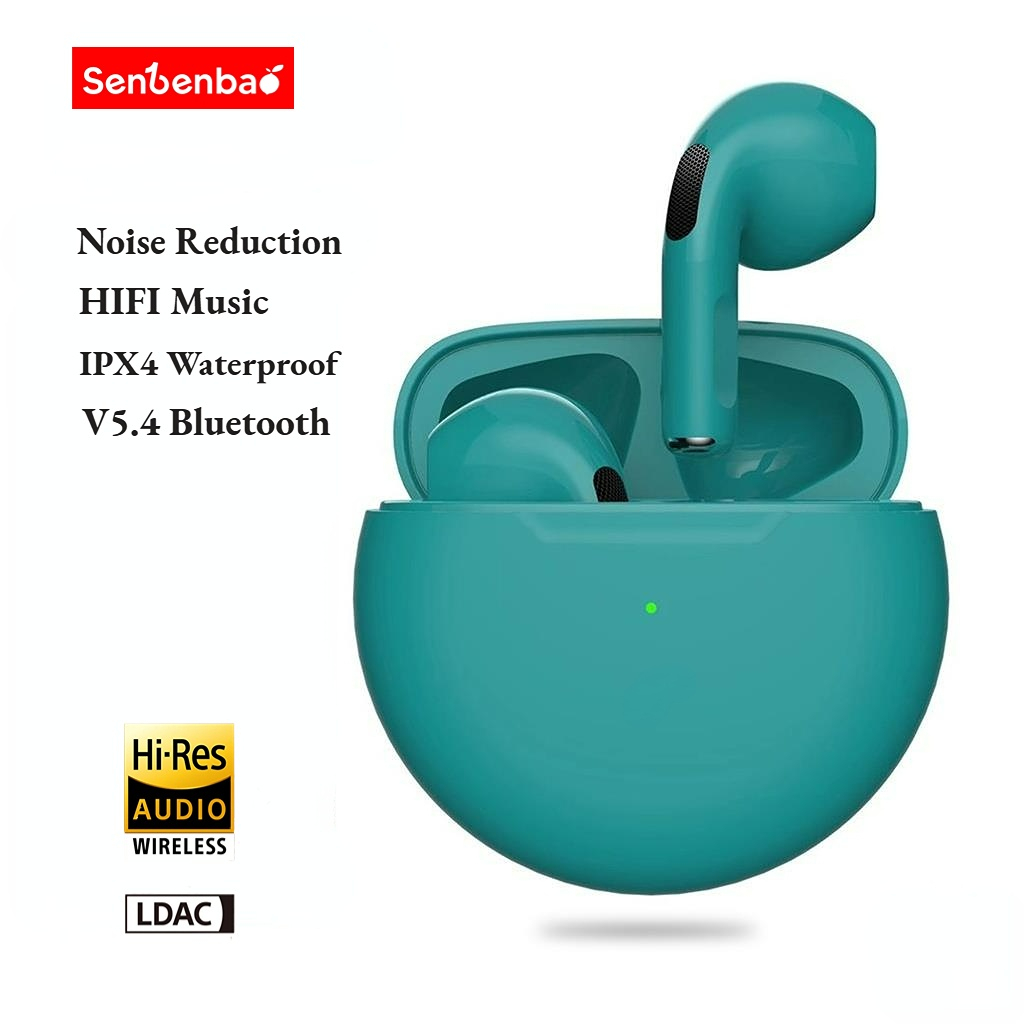 Tai Nghe Bluetooth Pro 6 Không Dây True Wireless Bản Quốc Tế Nút Cảm Ứng Kiêm Sạc Pin Dự Phòng Senbenbao