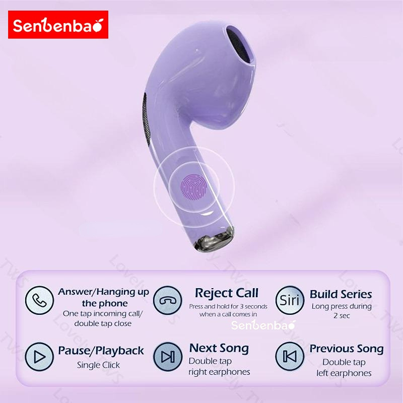 Tai Nghe Không Dây Pro 6 TWS Bluetooth 5.4 Có Mic Điều Khiển Cảm Ứng
