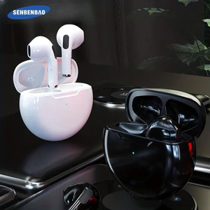 Senbenbao Tws Pro 6 Tai nghe Bluetooth Tai nghe Tai nghe Bods Stereo Thể thao Tai nghe chống nước Sạc