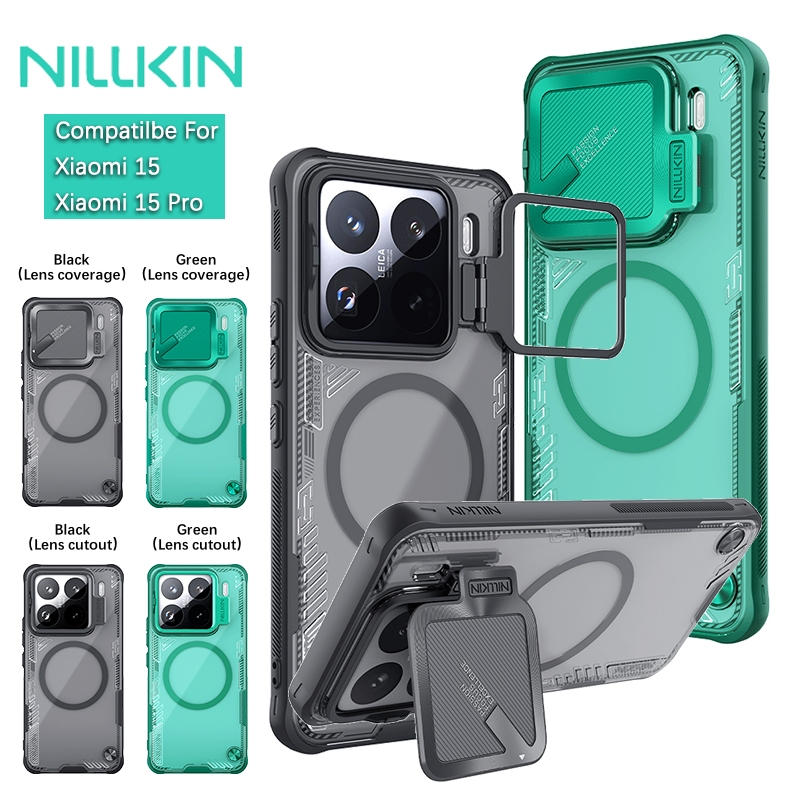 Nillkin Cho Xiaomi 15 Pro Iceblade Prop Từ Tính Trong Suốt Chống Sốc Chống Rơi Bảo Vệ Ống Kính Máy Ảnh Chân Đế Ốp Lưng Cứng Vỏ Điện Thoại Vỏ