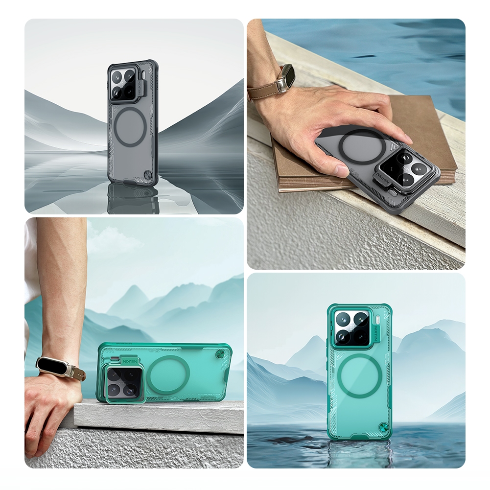 Nillkin Cho Xiaomi 15 Pro Iceblade Prop Từ Tính Trong Suốt Chống Sốc Chống Rơi Bảo Vệ Ống Kính Máy Ảnh Chân Đế Ốp Lưng Cứng Vỏ Điện Thoại Vỏ