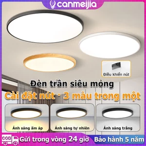 Đèn trần chống ẩm CANMEIJIA Độ sáng 20W / 30W / 40W Điều khiển từ xa thông minh Núm điều khiển từ xa Điều khiển ba màu LED có thể điều chỉnh tại nhà Đèn trần phòng khách