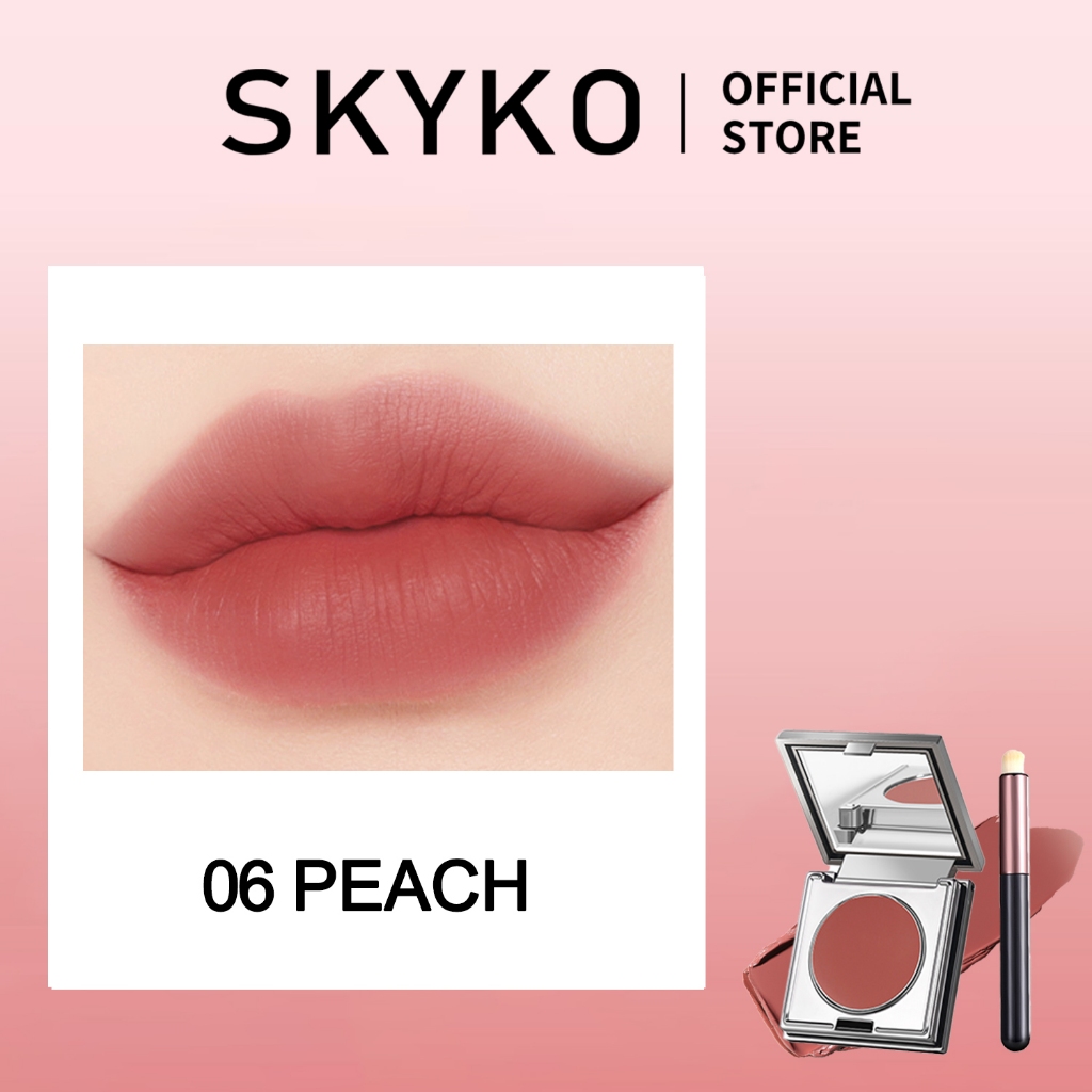 [Môi] SKYKO Son thỏi lì kết hợp Son bóng 3 Trong 1 Cho Blush & Eyes Shadow & Lips 6 Màu Lâu Dài