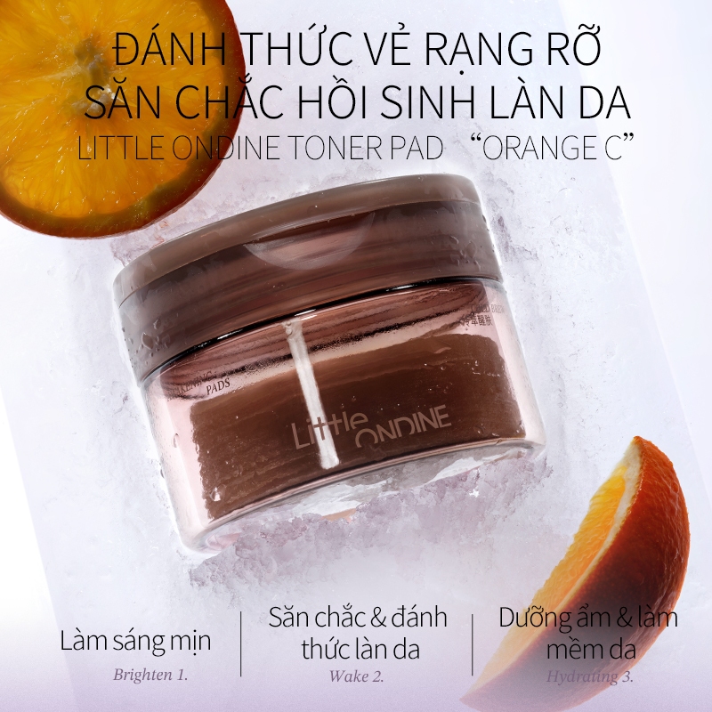 Little Ondine Toner Pad Hỗ Trợ Làm Dịu Da Cân Bằng Độ Ẩm mặt nạ dưỡng ẩm (Hộp 60 miếng)