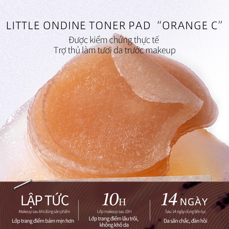 Little Ondine Toner Pad Hỗ Trợ Làm Dịu Da Cân Bằng Độ Ẩm mặt nạ dưỡng ẩm (Hộp 60 miếng)