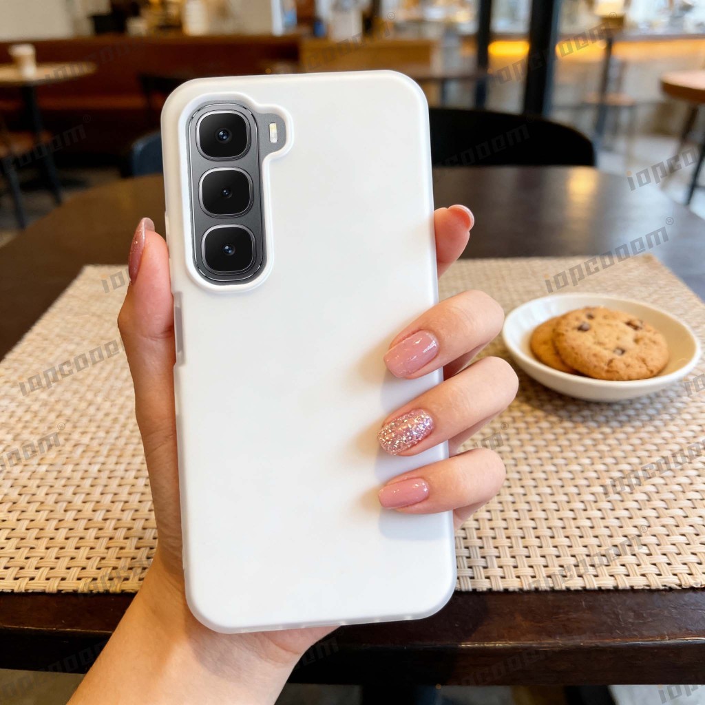 Ốp điện thoại silicon chống sốc màu kẹo Infinix HOT 50 60i 60 70 Pro Plus 4G 5G — thiết kế hai lớp hợp thời trang có nhiều màu