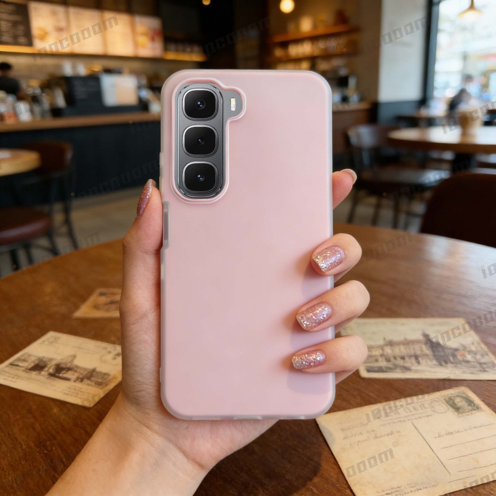 Ốp điện thoại silicon chống sốc màu kẹo Infinix HOT 50 60i 60 70 Pro Plus 4G 5G — thiết kế hai lớp hợp thời trang có nhiều màu