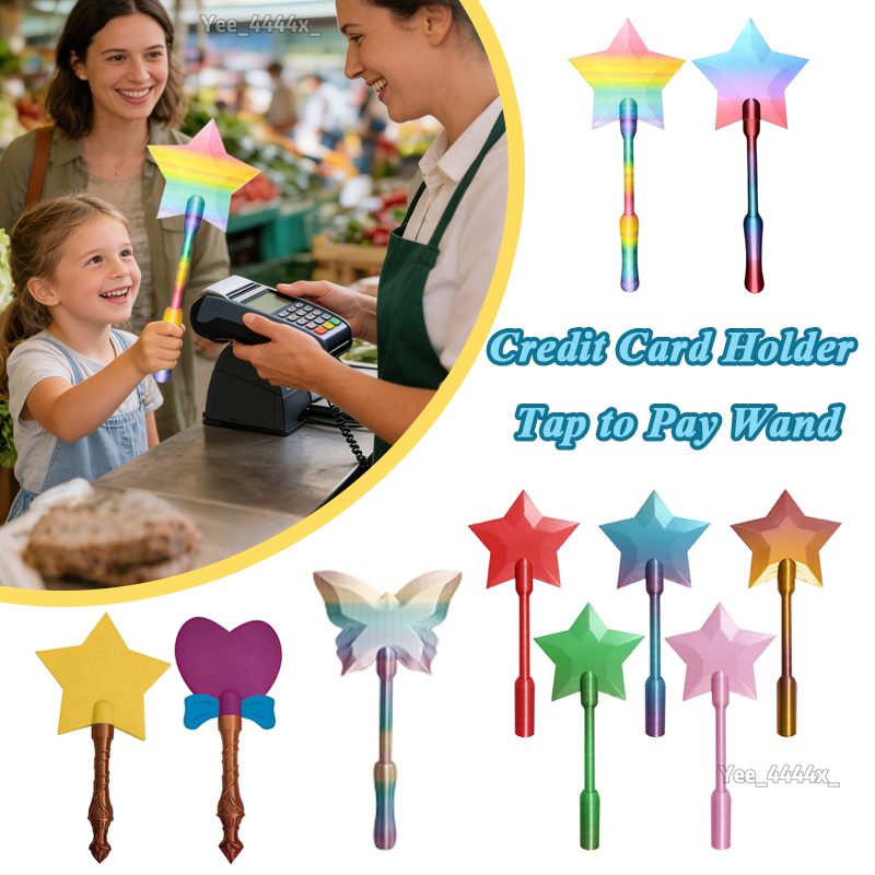 Magic Tap to Pay Wand Star Design để thanh toán dễ dàng Hộp đựng thẻ tín dụng không tiếp xúc in 3D cho trẻ em Phụ nữ sonlekvn