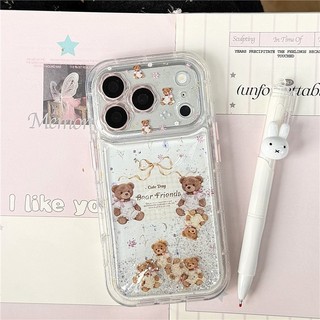 Ốp điện thoại iPhone 17 Pro max 16 Pro max Họa tiết gấu nhỏ TPU materia Lava flow