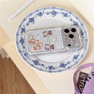 Ốp điện thoại iPhone 17 Pro max 16 Pro max Họa tiết gấu nhỏ TPU materia Lava flow