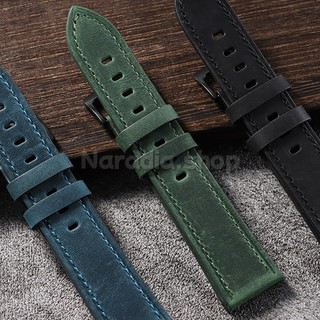 18-24mm Crazy Horse Dây đeo đồng hồ da thật dành cho doanh nghiệp Dây đeo đồng hồ bằng da mềm dành cho nam nữ để thay thế dây đeo cổ tay
