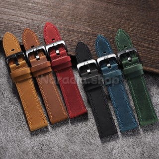 18-24mm Crazy Horse Dây đeo đồng hồ da thật dành cho doanh nghiệp Dây đeo đồng hồ bằng da mềm dành cho nam nữ để thay thế dây đeo cổ tay