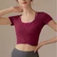 Áo sơ mi lưới ngắn tay nữ FUYOGI tích hợp áo ngực, phù hợp yoga và thể thao