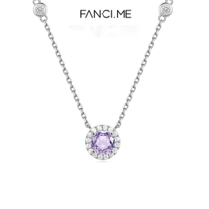 FanciMe Hoa Hồng Tinh Vân Sterling Bạc Vòng Cổ Quà Tặng Sinh Nhật Trang Sức Ngày Lễ Tình Nhân Cho Nữ