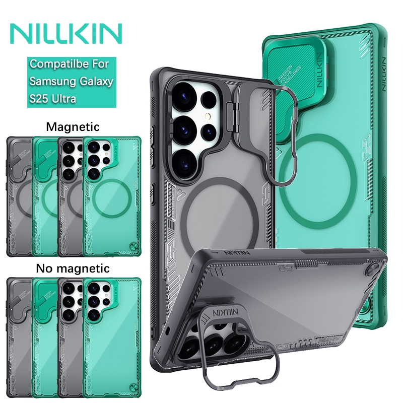 Nillkin Cho Samsung Galaxy S25 Ultra Iceblade Prop Từ Trong Suốt Chống Sốc Chống Rơi Bảo Vệ Ống Kính Máy Ảnh Chân Đế Ốp Lưng Cứng Vỏ Điện Thoại Vỏ