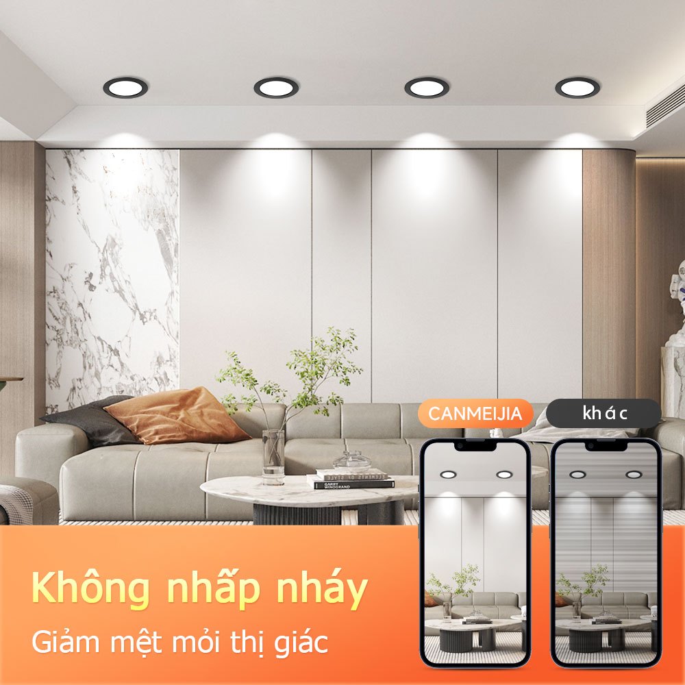 đèn downlight trong nhà đèn trần phòng khách 6W/9W/12W/18W Đèn Led âm trần siêu mỏng đèn âm trần